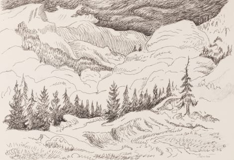 Thomas Hart Benton Storm in the Mountains