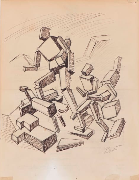 Thomas Hart Benton Study for "The Kentuckian", 1954