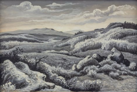 Thomas Hart Benton Study for "Utah Highlands", 1953