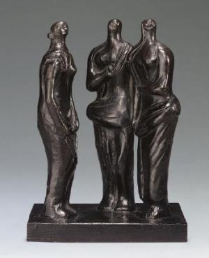 <span class="artist"><strong>Henry Moore</strong></span>, <span class="title"><em>Three Standing Figures</em>, 1945</span>