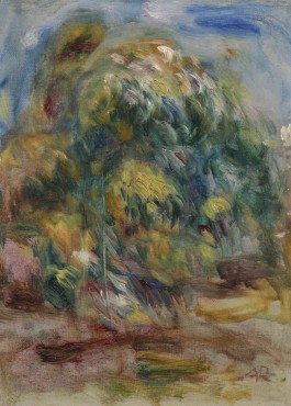 <span class="artist"><strong>Pierre-Auguste Renoir</strong></span>, <span class="title"><em>Paysage à l'arbre</em>, 1917</span>