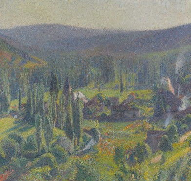 <span class="artist"><strong>Henri Martin</strong></span>, <span class="title"><em>La Valleé Vert à Labastide-du-Vert</em>, c. 1920</span>