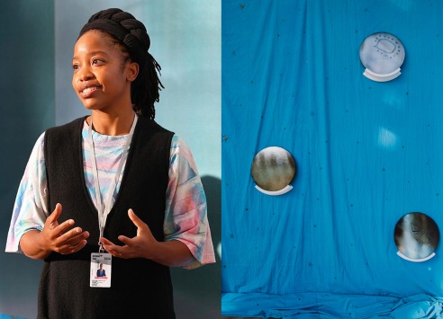 Portrait of Steffani Jemison, 2024.Steffani Jemison, installation views, Galeria Madragoa, Art Basel Paris, 2024 All images courtesy the artist and Art Basel.