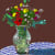 David Hockney 13th February 2021, Flowers in a Glass Vase 2021 iPad painting printed on paper, ed. 31/50 Annely Juda fine art