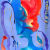Simone Brewster - Inner Song, Melody in Blues and Pink - 2023 - 180cm H x 111cm W - Acrylic and oil pastel on canvas - MR