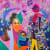 Ajarb Bernard Ategwa - Rose Garden - 2023 - 200cm x 195cm - Acrylic on canvas