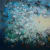 Paul Kuntze painting with blue and yellow background and angel characters in the foreground
