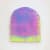 Painting by Nick Schleicher that is dome shaped with a purple and lime green wash