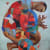 Erik Jones painting of nude male figure covered in abstracted colorful shapes