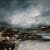 Trefin beach oil painting