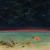 Daniel Ablitt landscape painting of a campsite in a desert at night