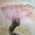 Natalie Moisy mineral pigment and silver leaf on panel piece, showing an abstract view of a blossom tree in pale and rich pinks.
