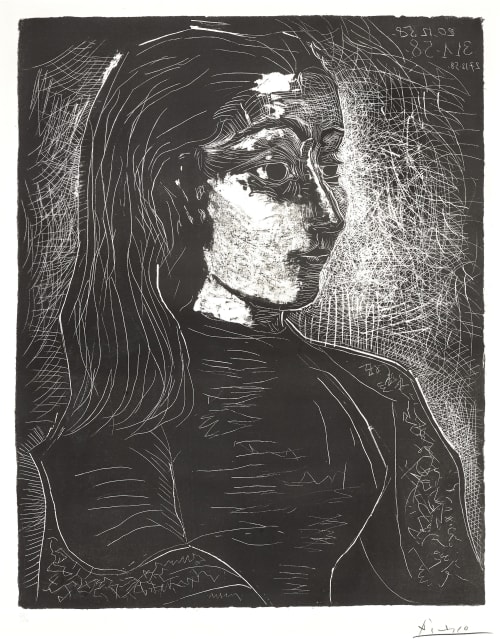 Pablo Picasso, Jacqueline de profil à droite, 1958
