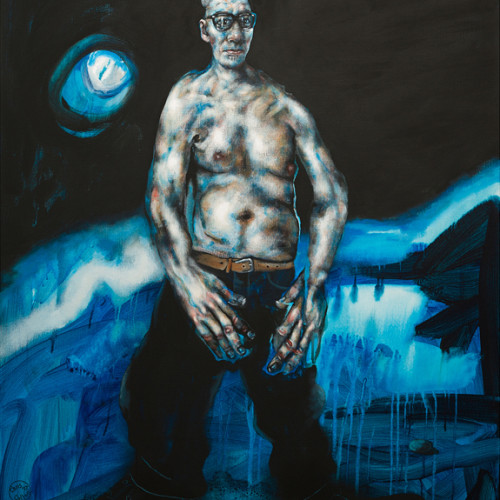 Chris Gollon, Figure in a Landscape (Self Portrait), 2017