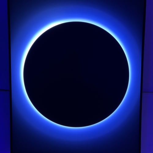 Javier Toro Blum, White-Blue Eclipse, 2024