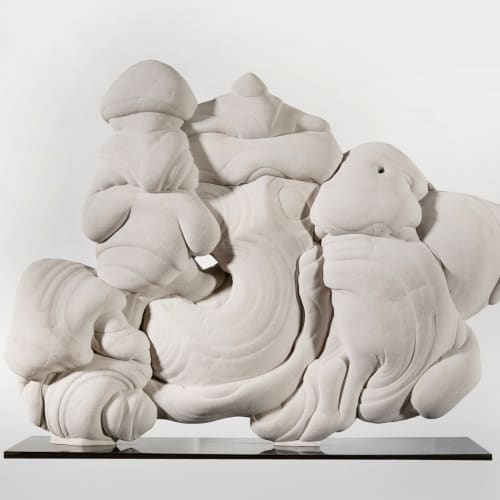 Gogottes  Ancient Frieze  Sandstone concretion  Oligocene (circa 30 million years) Fontainebleau, France  54 x 70 x 20 cm.  21 1/4 x 27 1/2 x 7 7/8 in.  60kg