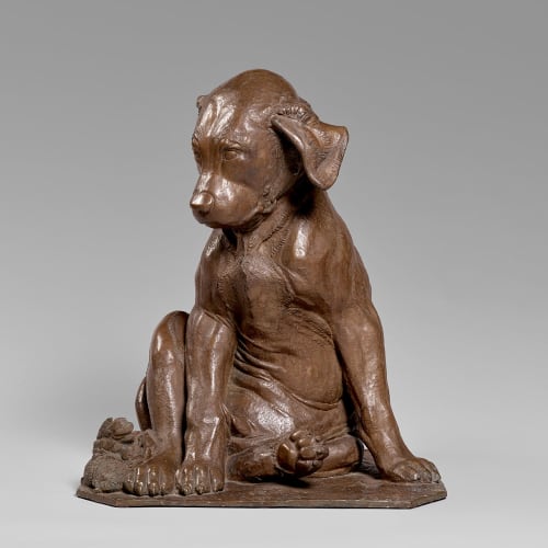 Sirio Tofanari, Bronze Sculpture of a Dog