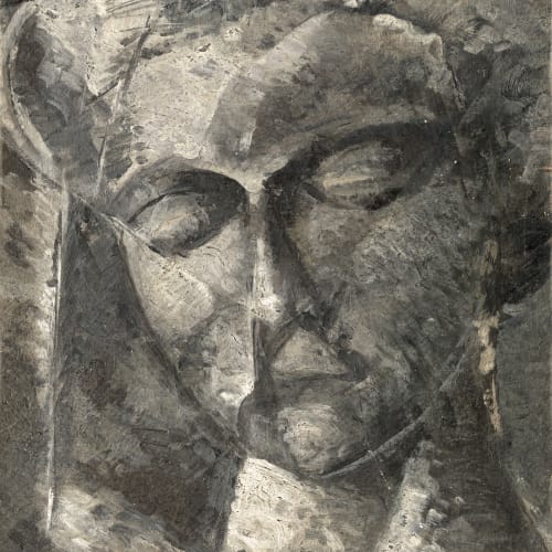 Umberto Boccioni, Female head, 1914