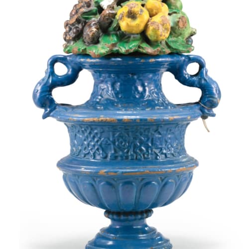 Giovanni della Robbia, VASE WITH LID OF FRUITS AND FLOWERS, Circa 1510/1520