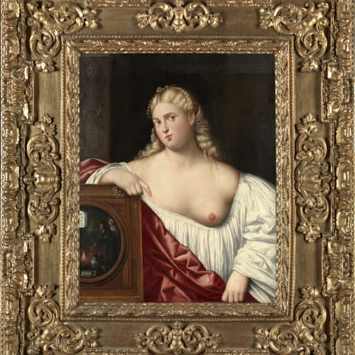 Bernardino Licinio, Portrait of a courtesan with mirror (Allegory of Vanity), 1535-40