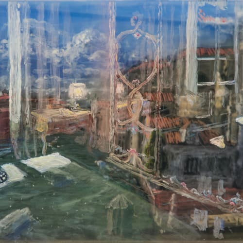 Martin Weinstein, Grand Canal, Huge Rococo Mirror, Inside Over Outside, 2022