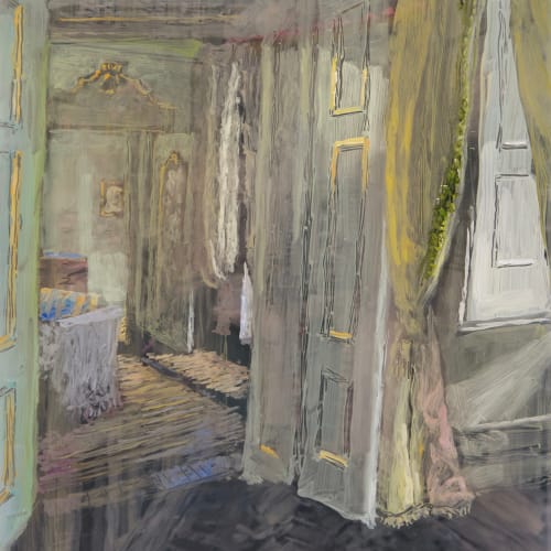 Martin Weinstein, Apartment in Lucca, Sunny Afternoon Inside Over Rainy Afternoon Outside, 2022