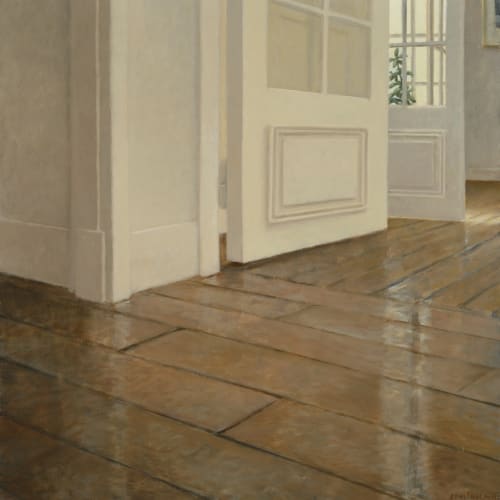 Anne-Françoise Couloumy  Les Parquets Rue Daru 3, 2014  Oil on Canvas  50 x 50 cm 19 3/4 x 19 3/4 in.