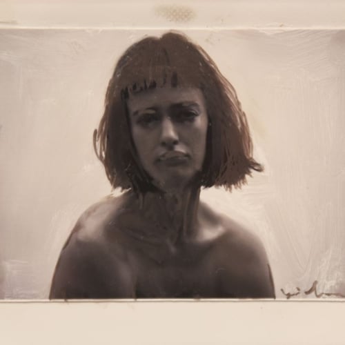 Yigal Ozeri  Untitled; Olya III Polaroid, 2015  Mixed media  35.6 x 30.5 cm 14 x 12 in.