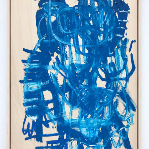 Anne-lise Coste, Blue Nude Woman (Sex Touching) , 2017