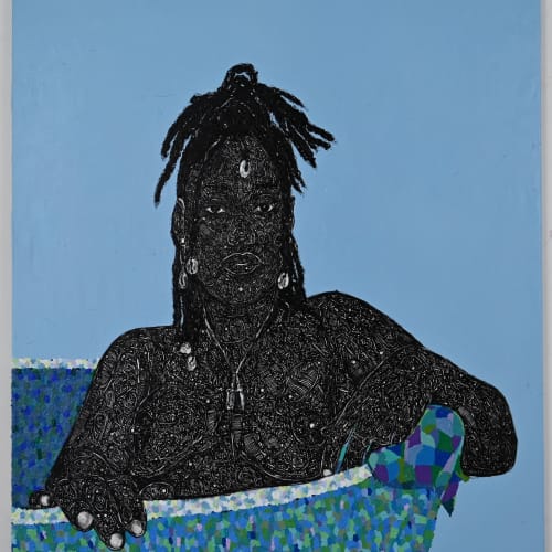 Tyna Adebowale, #TheBlueQueen (Triptych) (Right), 2023