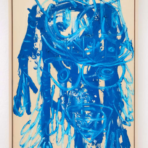 Anne-lise Coste, Blue Nude Woman (bird) , 2017