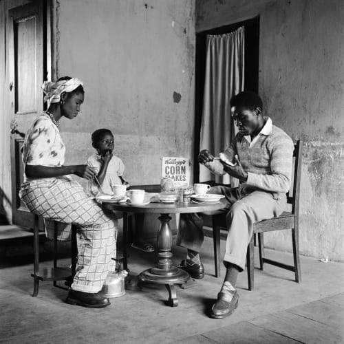 James Barnor, Breakfast with Roy Ankrah aka “The Black Flash”, Accra, c. 1952–53