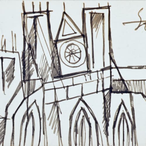 Francis Newton Souza, Untitled (Westminster Abbey), 1958