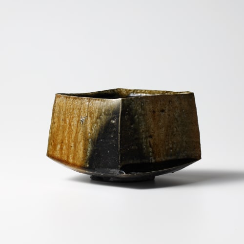 Koichiro Isezaki  Hiki-dashi Black Tea Bowl - 引出黒茶盌, 2020  Ceramic  H3 3/4 x W6 3/4 x L6 1/2in  H10 x W17.2 x L16.2cm