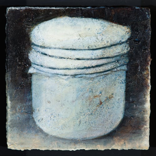 Peter White  Pot, 2020  acrylic and wax  14cm x 14cm