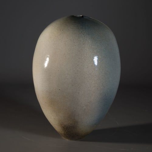 Allison Weightman  Eliptical Handbuilt Vase, 2019  ceramic  33cm (h) x 18cm 20cm
