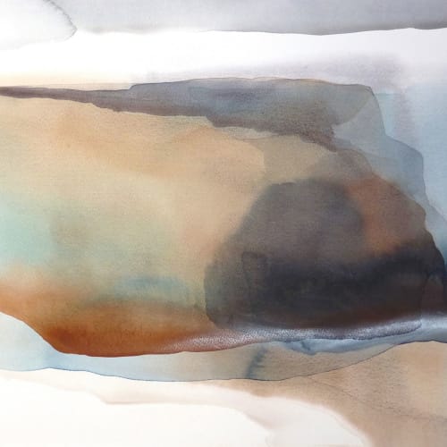 Peter Davis RSW  North Hams  watercolour on paper  51cm x 70cm