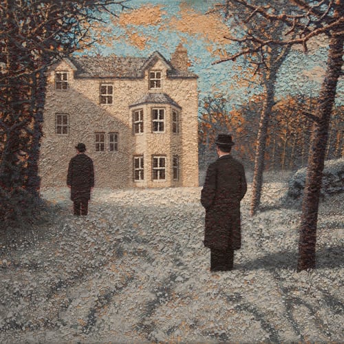 Mark Edwards  Waiting for the Door to Open  acrylic on canvas  50cm x 65cm