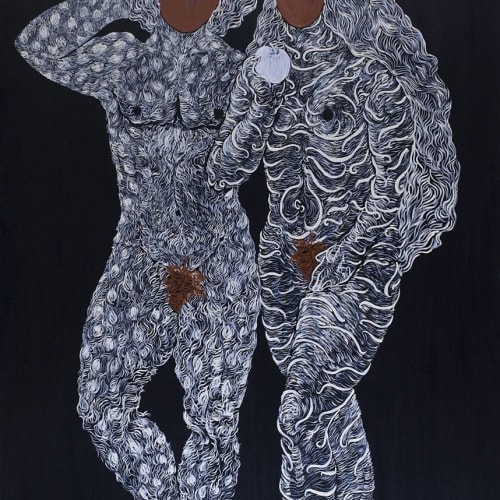 Selma Gürbüz  Adem ve Havva - Adam and Eve, 2010  Oil on canvas  200 x 115 cm 78 3/4 x 45 1/4 in