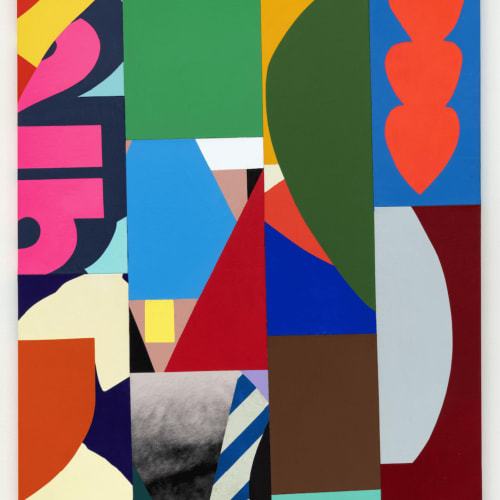 William LaChance  Truro I, 2019  Enamel, acrylic and spray paint on sewn canvas  152.4 x 121.9 cm