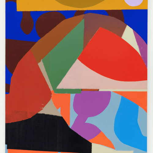 William LaChance  Bon Voyage, 2019  Enamel, acrylic, and spray paint on canvas  152.4 x 121.9 cm