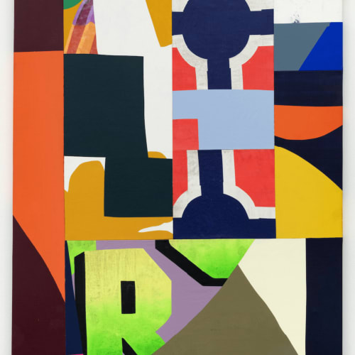 William LaChance  Truro II, 2019  Enamel, acrylic and spray paint on sewn canvas  152.4 x 121.9 cm