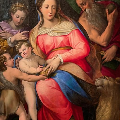 Ercole Procaccini, Madonna con bambino, Santa Caterina, San Giovannino e San Girolamo, 1555