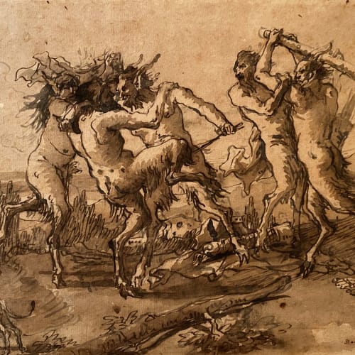 Giandomenico Tiepolo, Lotta tra fauni, 1780