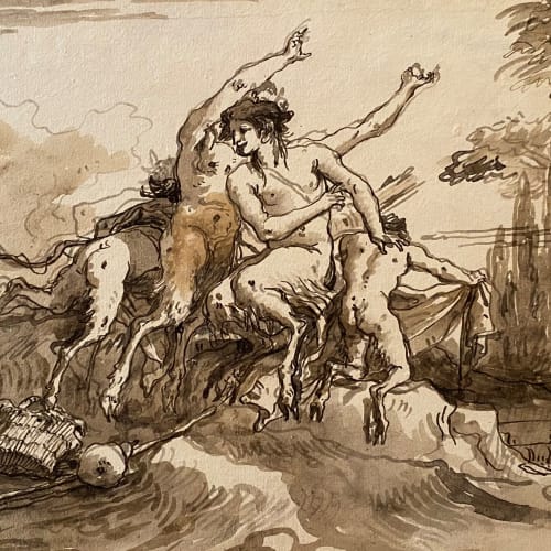 Giandomenico Tiepolo, Una famiglia di satiri, 1780
