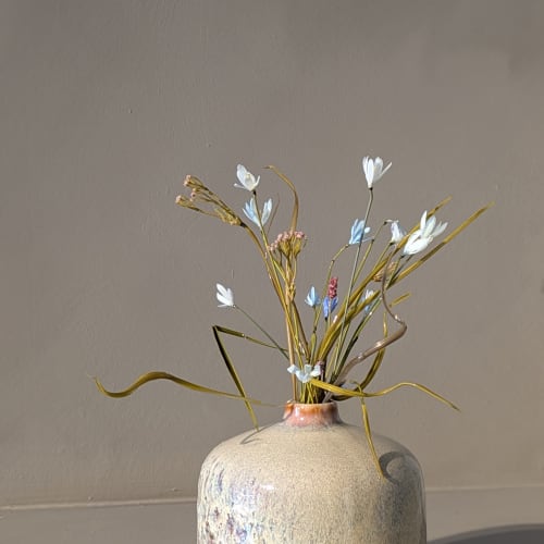 Anastasia Pribelskaya  Scilla, 2025  Murano and Bohemian glass, enamel  41 x 30 x 28 cm  16 ¼ x 11 ¾ x 11 in  Unique