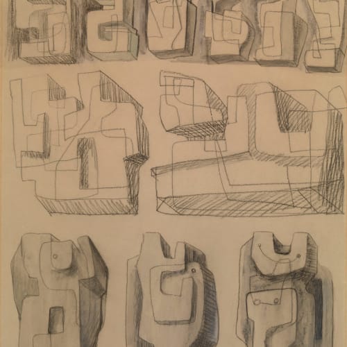 Henry Moore, Square Forms - Eleven studies for sculptures, 1936