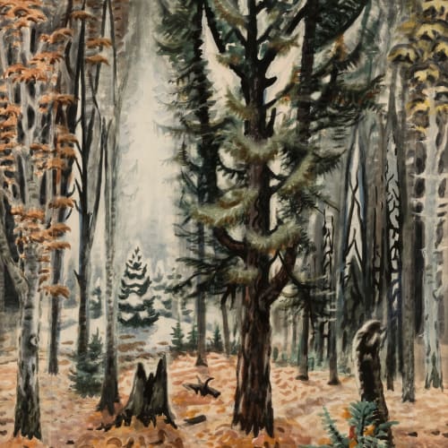 Charles Burchfield, Hemlock in November, 1947-66