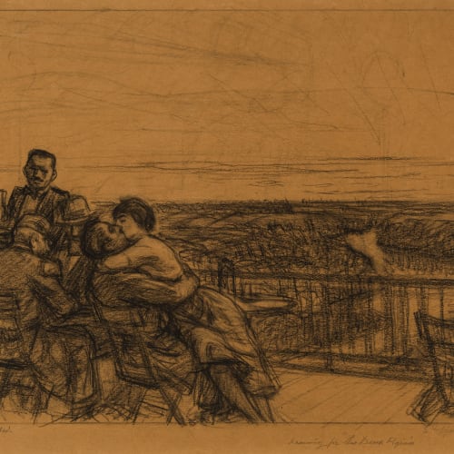 Edward Hopper, Drawing for Etching "Les Deux Pigeons", 1920