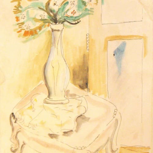 Mariano Rodriguez, Interior con florero, 1942
